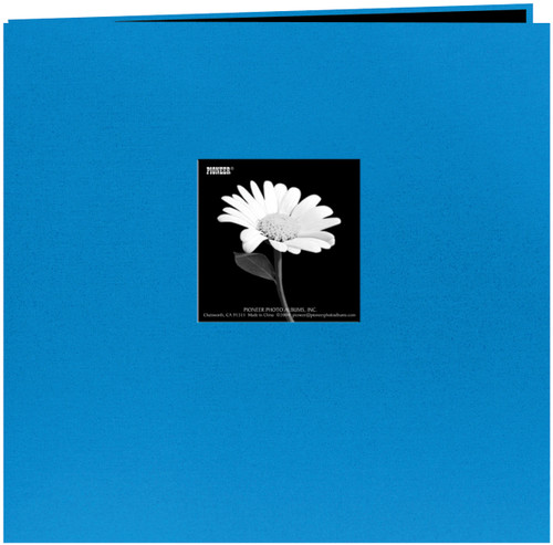 Pioneer Book Cloth Cover Post Bound Album 12"X12"-Sky Blue MB10CB-F/SB - 023602616004
