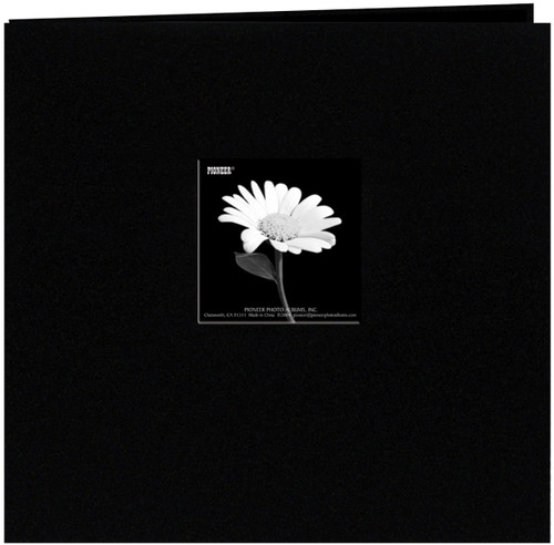 Pioneer Book Cloth Cover Post Bound Album 12"X12"-Black MB10CB-F/BK - 023602615977