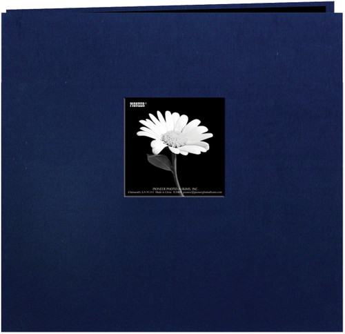 Pioneer Book Cloth Cover Post Bound Album 12"X12"-Regal Navy - MB10CB-FE/RN - 023602619913