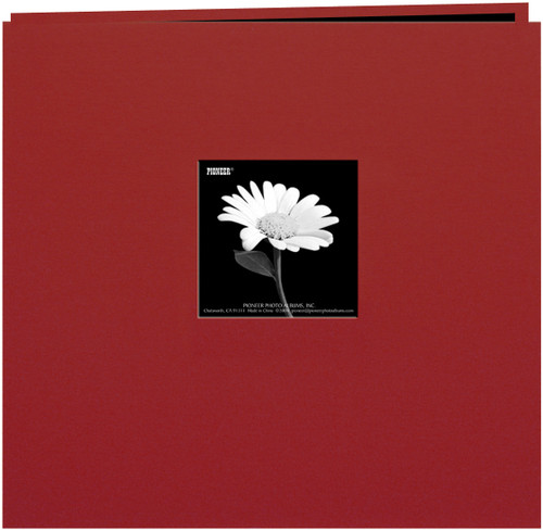 Pioneer Book Cloth Cover Post Bound Album 12"X12"-Burgundy MB10CB-FECBG - 023602619890