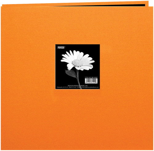 Pioneer Book Cloth Cover Post Bound Album 12"X12"-Orange MB10CB-T/TO - 023602619982