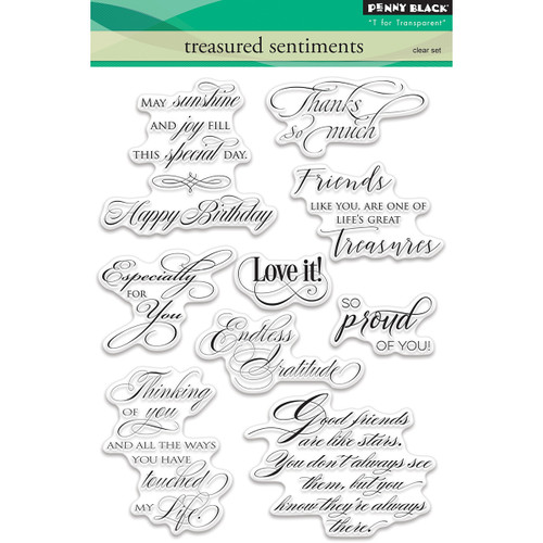 Penny Black Clear Stamps-Treasured Sentiments PB30356