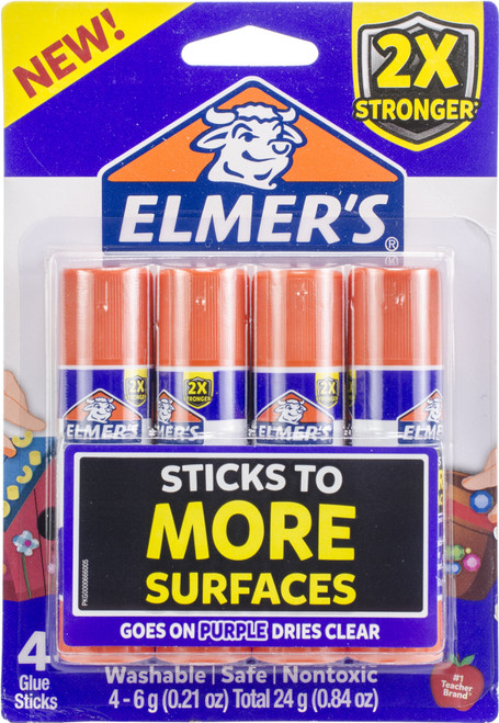 Elmer's Extra Strength Glue Sticks 4/Pkg-.21oz Each 2027018 - 026000183055
