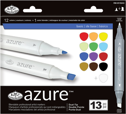 Royal & Langnickel(R) Azure Marker Set 13/Pkg-Basic Colors - RM-95-1BAS - 090672369185