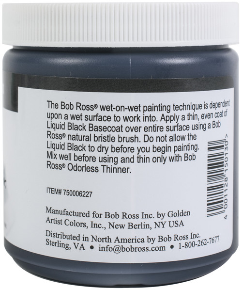 Bob Ross Liquid Black 237ml-Black - 0006227 Bob Ross Liquid Black 237ml-Black - 0006227
