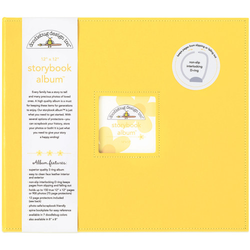 Doodlebug Storybook D-Ring Album 12"X12"-Bumblebee - DBSBA12-3486 - 842715034860