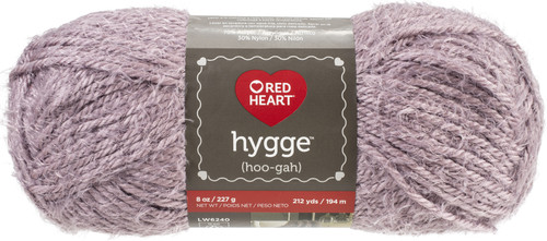 Red Heart Hygge Yarn 8oz-Lavender E881-8579 - 073650047558