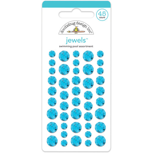 Doodlebug Adhesive Jewels 6mm, 8mm & 10mm 45/Pkg-Swimming Pool - JEWEL-3508 - 842715035089 Doodlebug Adhesive Jewels 6mm, 8mm & 10mm 45/Pkg-Swimming Pool - JEWEL-3508 - 842715035089