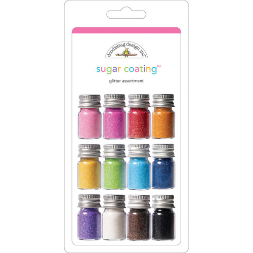 Doodlebug Sugar Coating Fine Glitter Assortment 5g 12/Pkg-Assorted - SUGR1476 - 842715014763 Doodlebug Sugar Coating Fine Glitter Assortment 5g 12/Pkg-Assorted - SUGR1476 - 842715014763