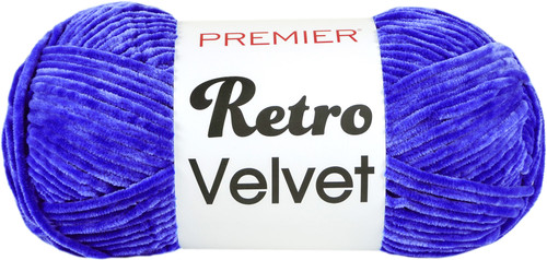 Premier Retro Velvet Yarn-Cobalt 1088-10 - 847652077598