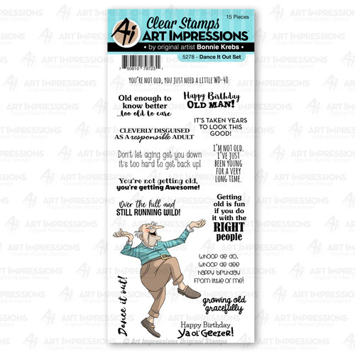 Art Impressions Laugh Lines Clear Stamp-Dance It Out AI5278