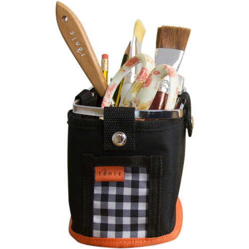Tonic Studios Table Tidy Single Pocket-Black/ Orange - 1644E Tonic Studios Table Tidy Single Pocket-Black/ Orange - 1644E