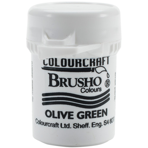 Brusho Crystal Colour 15g-Olive Green - BRB12-OG - 50601338513255060133851325