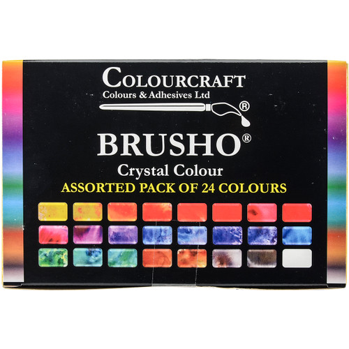 Brusho Crystal Colours Set 24/Pkg-Assorted Colors BASS24 - 50601338500145060133850014