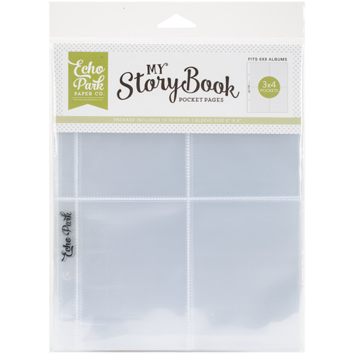 My Story Book Album Pocket Pages 6"X8" 10/Pkg-(4) 3"X4" Openings - MSBPP68-603 - 083832244712