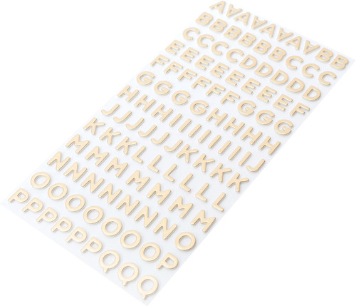 Jen Hadfield Along The Way Thickers Stickers 5.5"X11" 265/Pk-Letters & Numbers/Gold Foiled Foam 733969