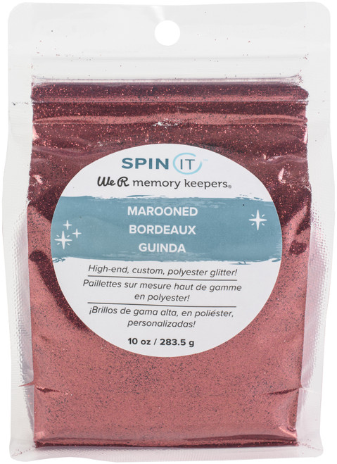 We R Memory Keepers Spin It Extra Fine Glitter 10oz-Marooned WREXFGL-064 - 633356610649