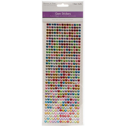 MultiCraft 6mm Gem Stickers-Multicolor - SS225C - 775749201055 MultiCraft 6mm Gem Stickers-Multicolor - SS225C - 775749201055