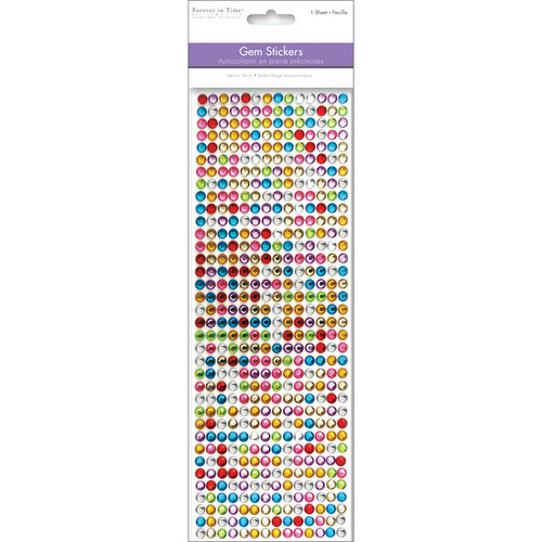 MultiCraft 6mm Gem Stickers-Multicolor - SS225C MultiCraft 6mm Gem Stickers-Multicolor - SS225C