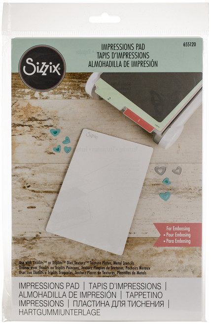 Sizzix BIGkick/Big Shot/Vagabond Texturz Impressions Pad-8.875"X5.875"X.125" - 655120 - 841182014306