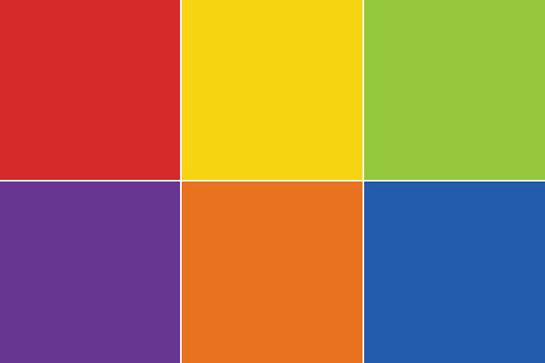 Grafix Shrink Film 8.5"X11" 6/Pkg-Red, Yellow, Purple, Blue, Orange, Green - KSF6ASST
