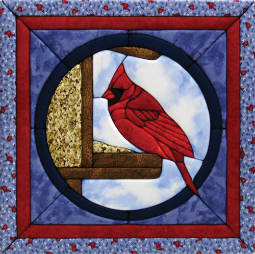 Quilt-Magic No Sew Wall Hanging Kit-Cardinal - QM142 - 724180001427 Quilt-Magic No Sew Wall Hanging Kit-Cardinal - QM142 - 724180001427