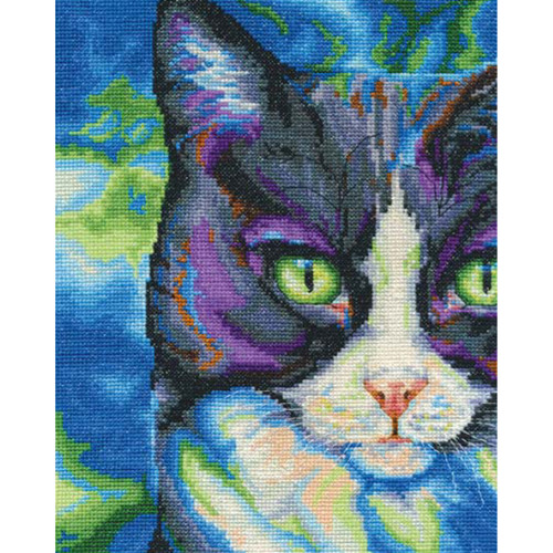 DMC Counted Cross Stitch Kit 8"X10"-Snowshoe (14 Count) - BK1570