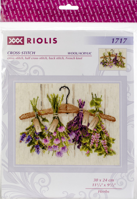 RIOLIS Counted Cross Stitch Kit 11.75"X9.5"-Herbs (14 Count) R1717 - 46300150643444630015064344