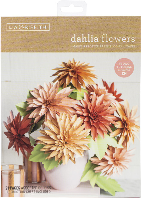 Lia Griffith Paper Stack 8.5"X11" 21/Pkg-Dahlias - LG41007 - 084001410075