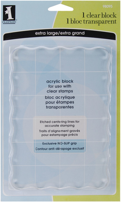 Inkadinkado Clear Acrylic Block-4.5"X6.5"X.5" - I98095 - 725718980955