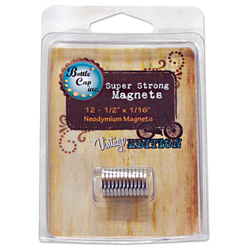 BCI Crafts Vintage Magnets Discs 12/Pkg-0.5" MAG1/2 - 609722297011
