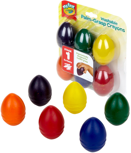 Crayola My First Washable Egg Crayons-6/Pkg - 81-1451