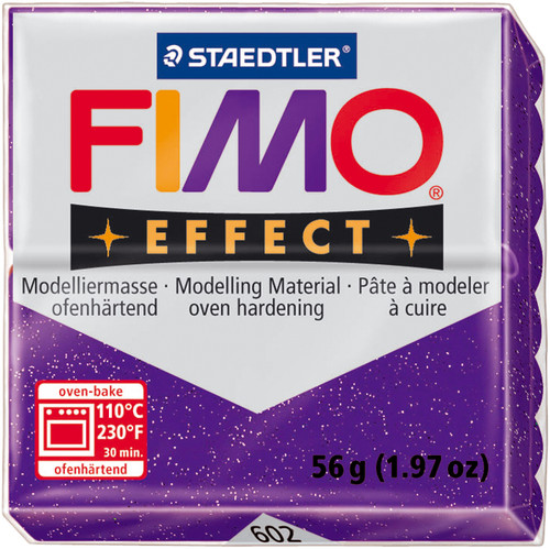 Fimo Effect Polymer Clay 2oz-Glitter Purple EF802-602US - 6697268026044006608818081