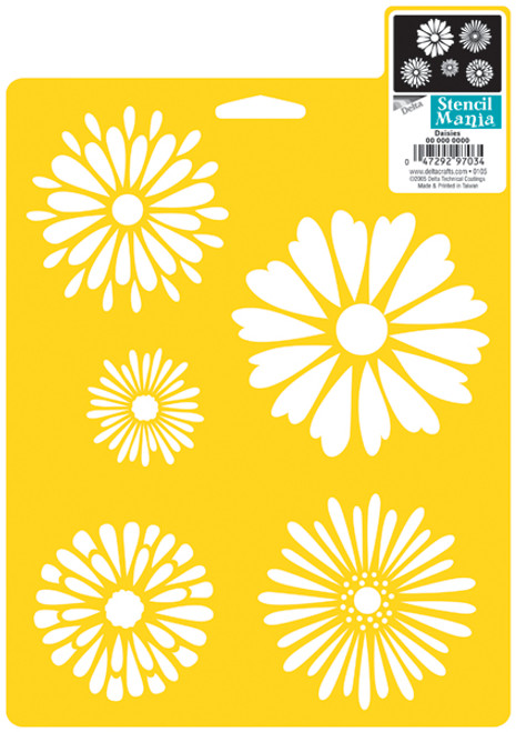 Delta Stencil Mania Stencil 7"X10"-Daisies SM97-0720 - 047292970727