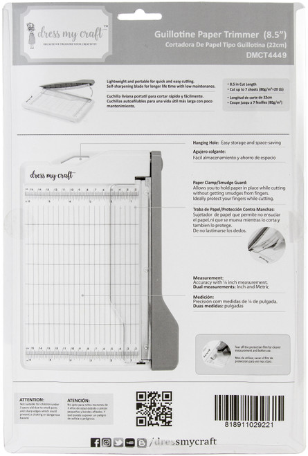Dress My Craft Guillotine Paper Trimmer-6"X8.5" - DMCT4449 Dress My Craft Guillotine Paper Trimmer-6"X8.5" - DMCT4449