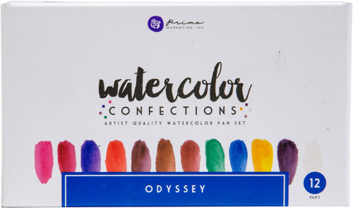 Prima Watercolor Confections Watercolor Pans 12/Pkg-Odyssey 595791 - 655350595791