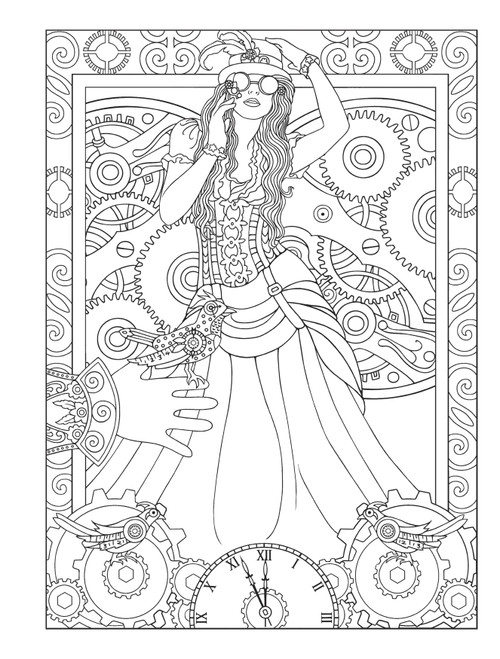 Creative Haven: Steampunk Designs Coloring Book-Softcover - B6499192