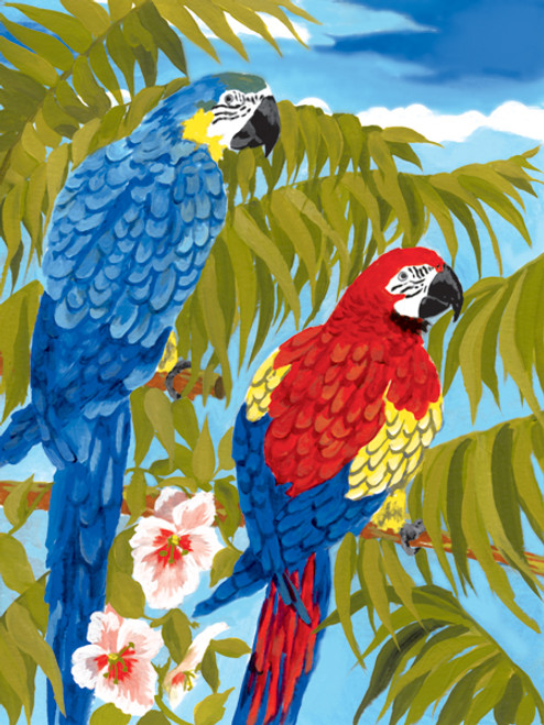 Royal & Langnickel(R) Small Paint By Number Kit 8.75"X11.75"-Parrots - PJS-35 - 090672993847
