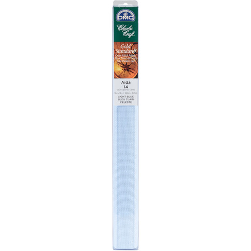 Charles Craft Gold Standard Aida 14 Count 15"X18" Box-Light Blue - GD1436-4600 - 078243044617