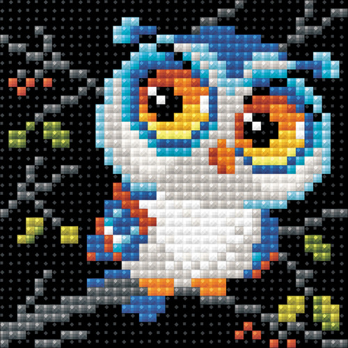 RIOLIS Diamond Mosaic Embroidery Kit 4"X4"-Owl RAM0017