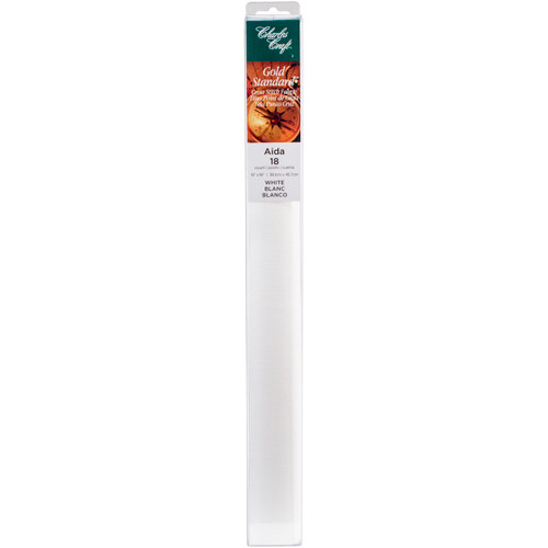 Charles Craft Gold Standard Aida 18 Count 15"X18" Box-White - GD1836-6750 - 078243044631
