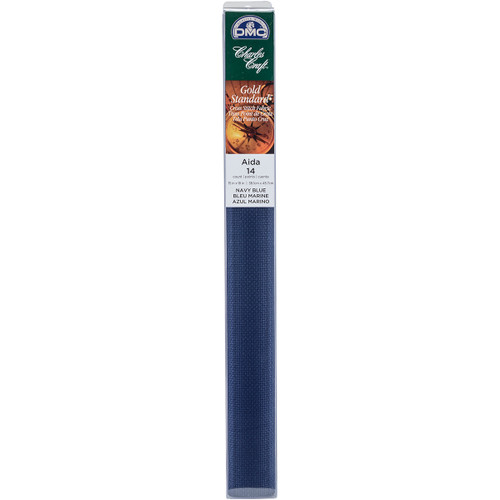 Charles Craft Gold Standard Aida 14 Count 15"X18" Box-Navy - GD1436-5225 - 078243044624