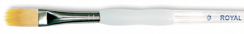 Royal&Langnickel(R) Soft-Grip Gold Taklon Filbert Comb Brush-1/4" Width SG930-1/4 - 090672027115