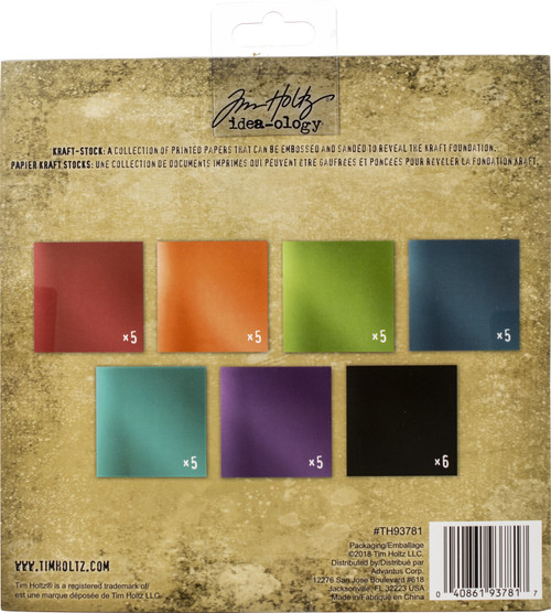 Idea-Ology Paper Stash Kraft Metallic Paper Pad 8"X8" 36/Pkg-Jewels TH93781