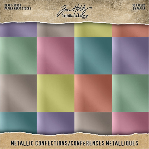 Idea-Ology Paper Stash Kraft Metallic Paper Pad 8"X8" 36/Pkg-Confections TH93784 - 040861937848
