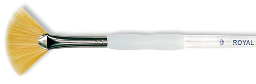 Royal & Langnickel(R) Soft-Grip Gold Taklon Fan Brush-Size 4 - SG850-4 - 090672027085