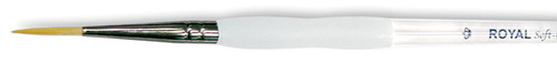 Royal&Langnickel(R) Soft-Grip Gold Taklon Short Liner Brush-Size 5/0 SG595-5/0 - 090672026934