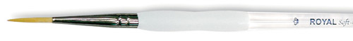 Royal&Langnickel(R) Soft-Grip Gold Taklon Short Liner Brush-Size 20/0 SG595-20/0 - 090672026927