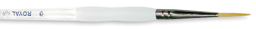 Royal&Langnickel(R) Soft-Grip Gold Taklon Short Liner Brush-Size 0 - SG595-0 - 090672026897