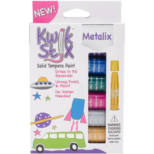 Kwik Stix Solid Tempera Paint Sticks 6/Pkg-Metallic TPG-6-13 - 634901006139